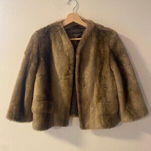EUC - Faux Fur Short Jacket - Tan Fox coloring - Small by Velvet